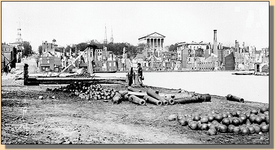 Ruins in front
of Capitol - 1865